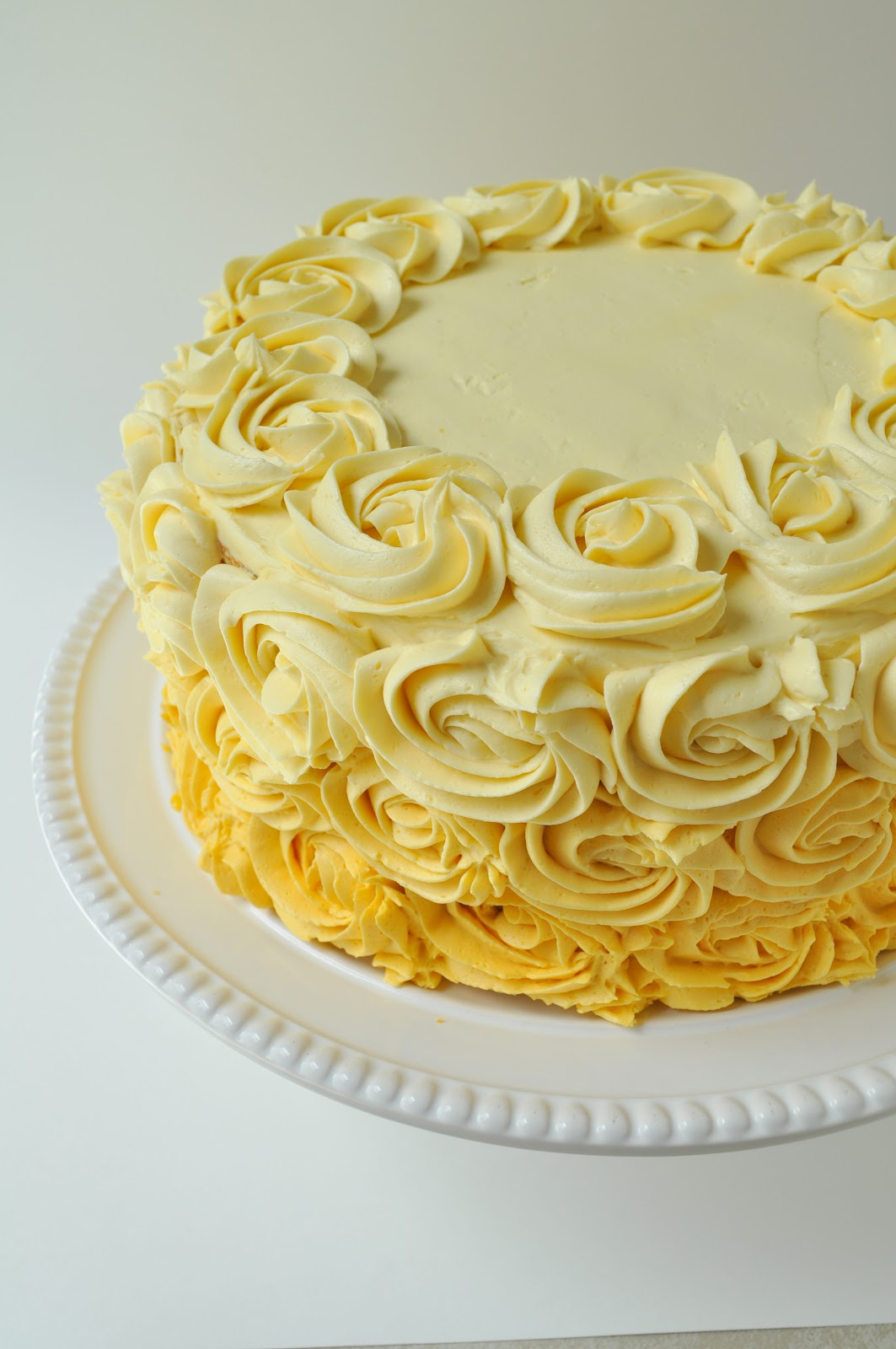 Yellow Rose Birthday Cake