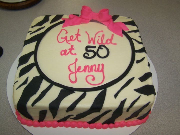 Zebra Birthday Cake