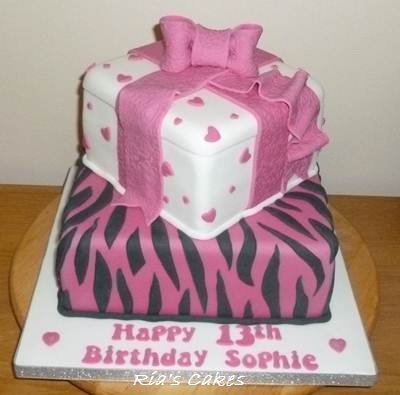 2 Tier 13th Birthday Cake