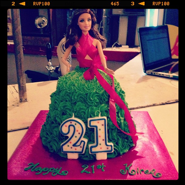 21st Barbie Birthday Cake