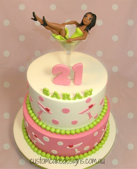 21st Birthday Cake Image Martini Glasses Images