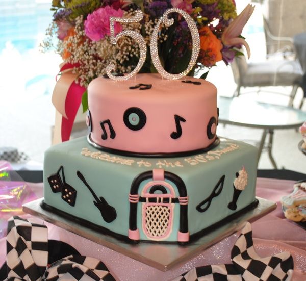 50s Theme Birthday Cake Ideas