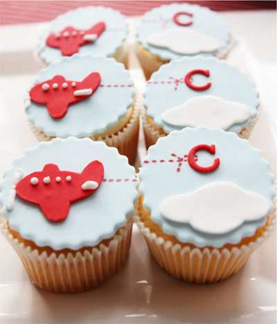 Airplane Party Cupcakes