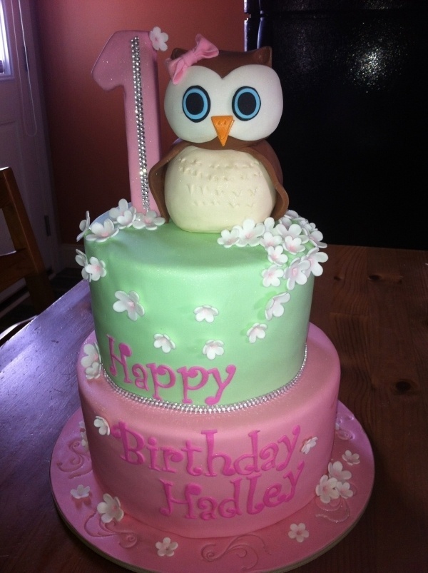 Baby Girls 1st Birthday Cake