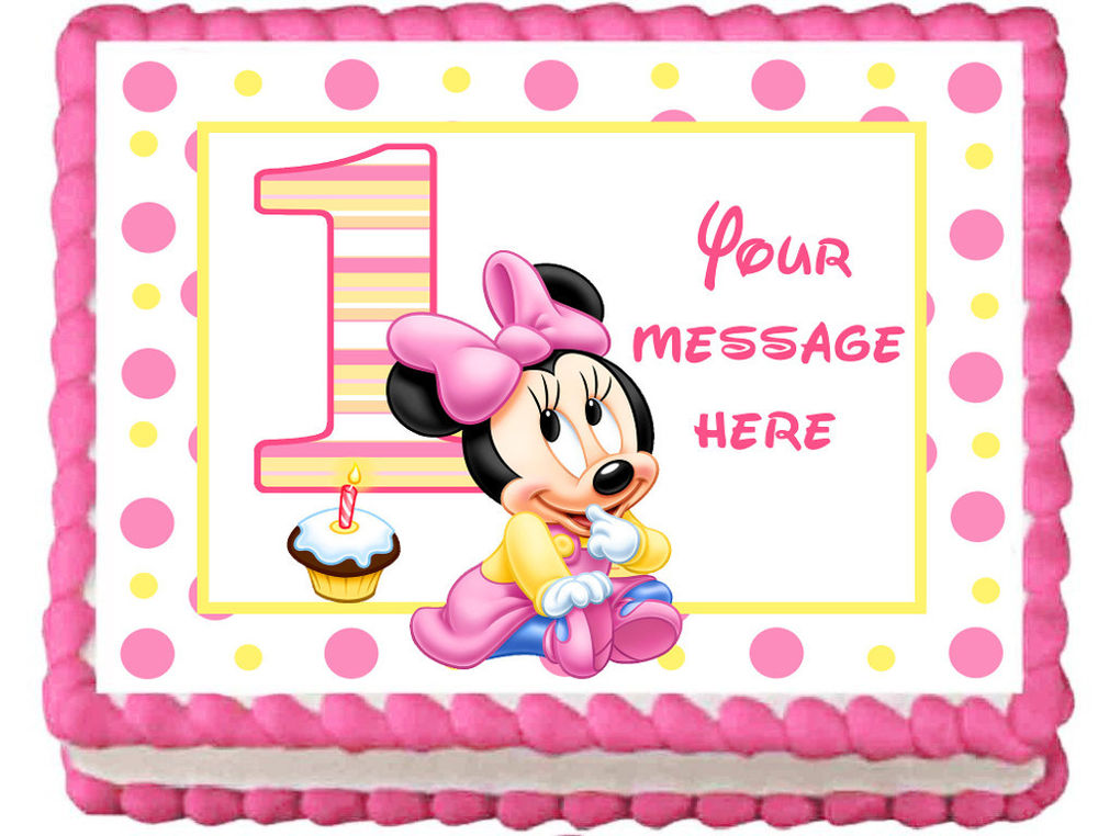 Baby Minnie Mouse 1st Birthday Cake