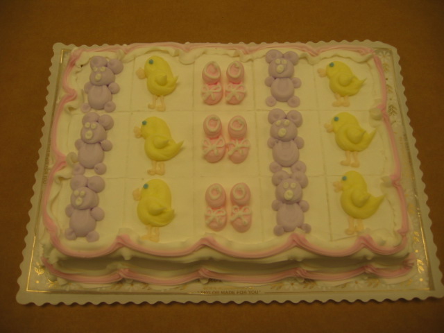 Baby Shower Sheet Cake