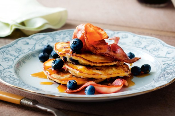 Bacon Blueberry Pancakes