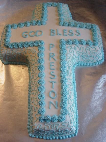 Baptism Cupcake Cross Cake