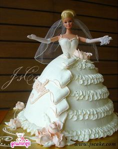 Barbie Doll Wedding Cake