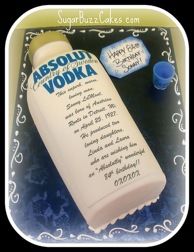 Birthday Cake Vodka Bottle