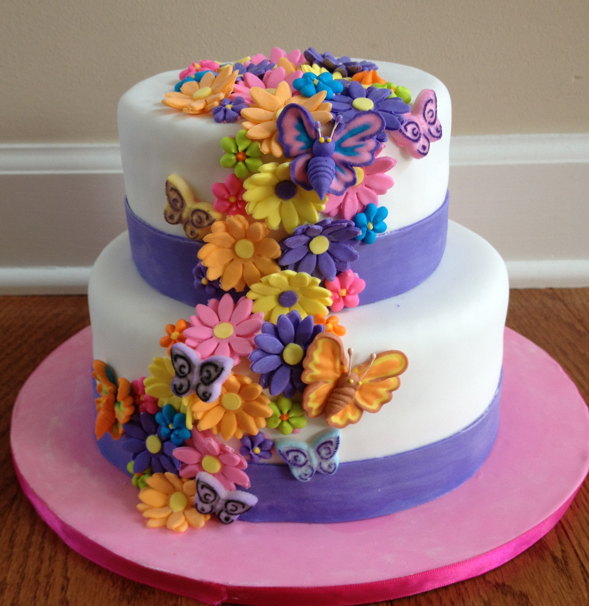 Birthday Cake with Flowers