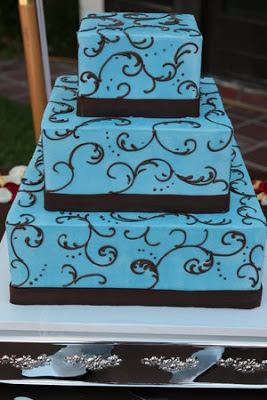 Black and Blue Wedding Cake Ideas