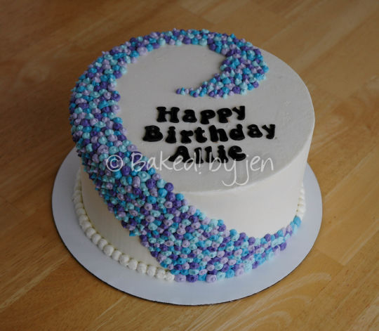 Blue and Purple Birthday Cake