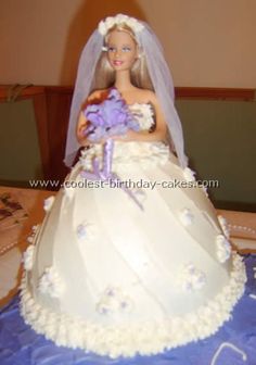 Bridal Shower Cake Doll Wedding Dress