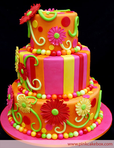 Bright Colored Cake