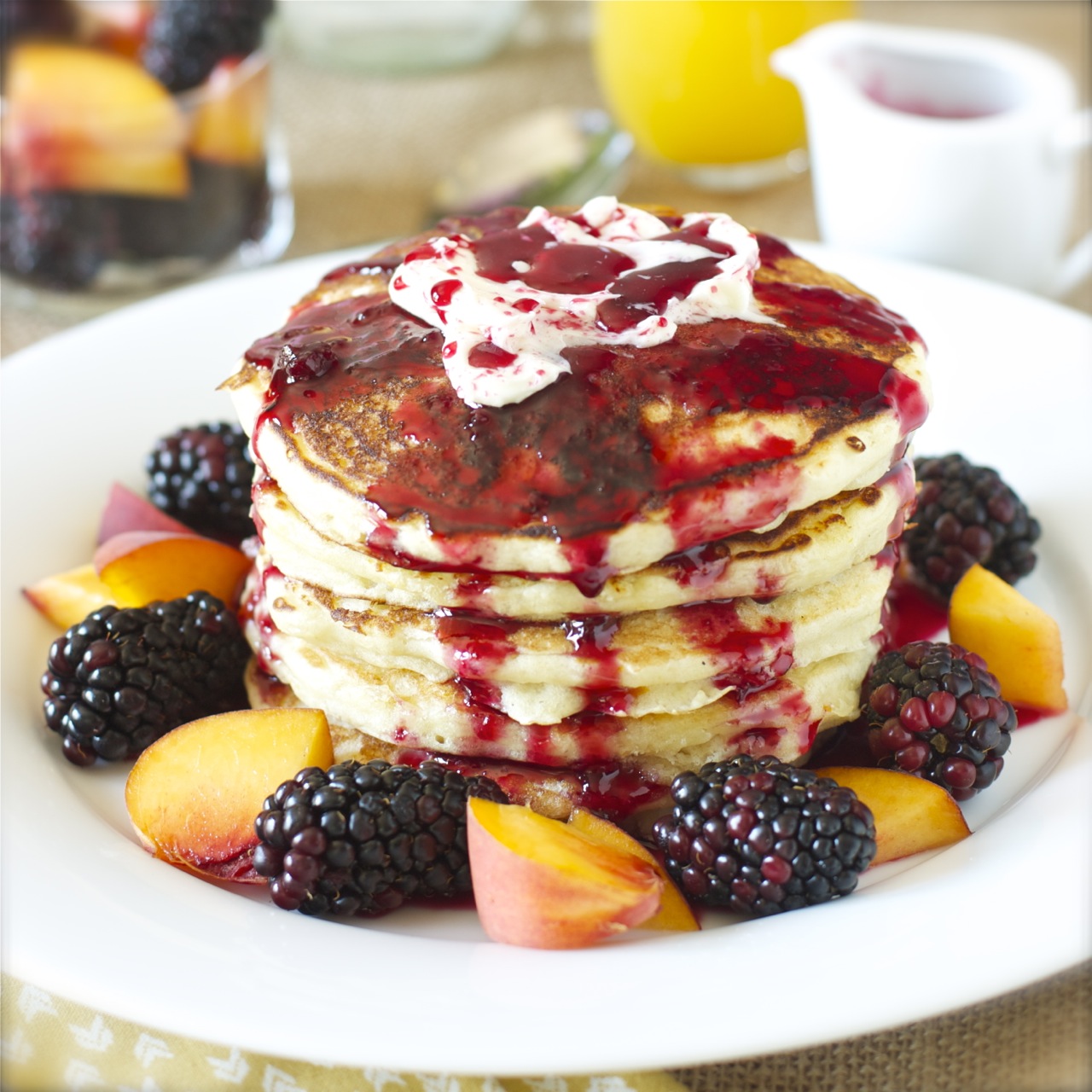 Buttermilk Pancakes with Maple Syrup