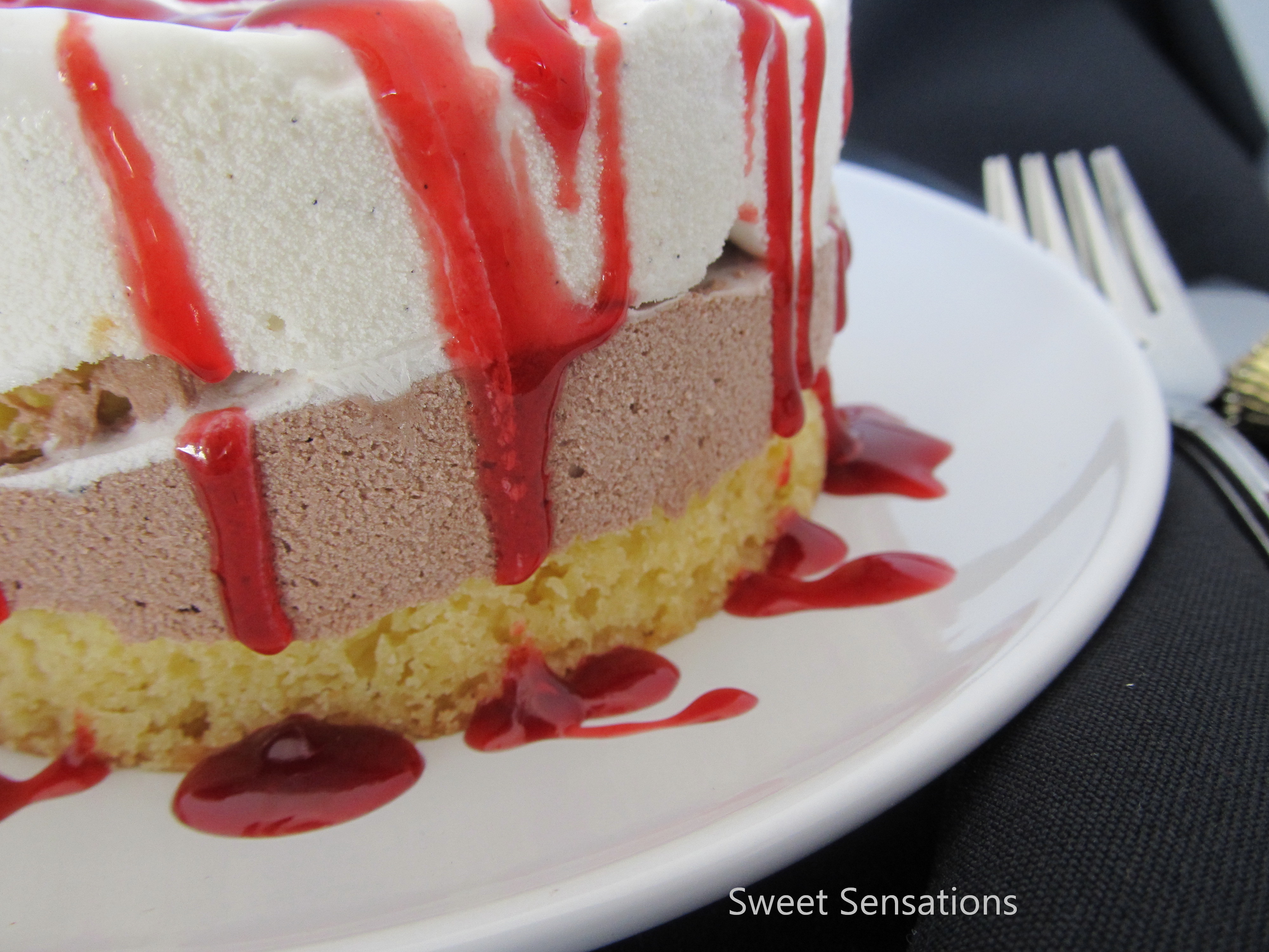 Chocolate Cake with Vanilla Bean Ice Cream