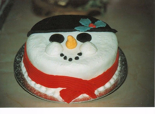 Christmas Decorated Round Cakes