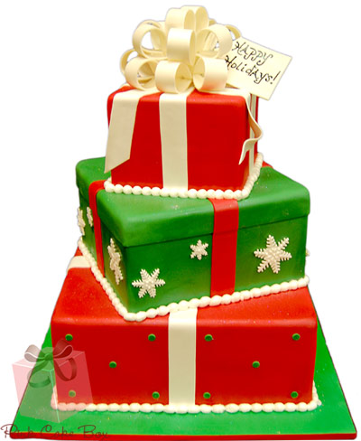 Christmas Gift Box Cake