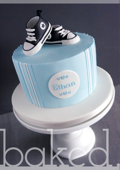 Converse Baby Shower Cake