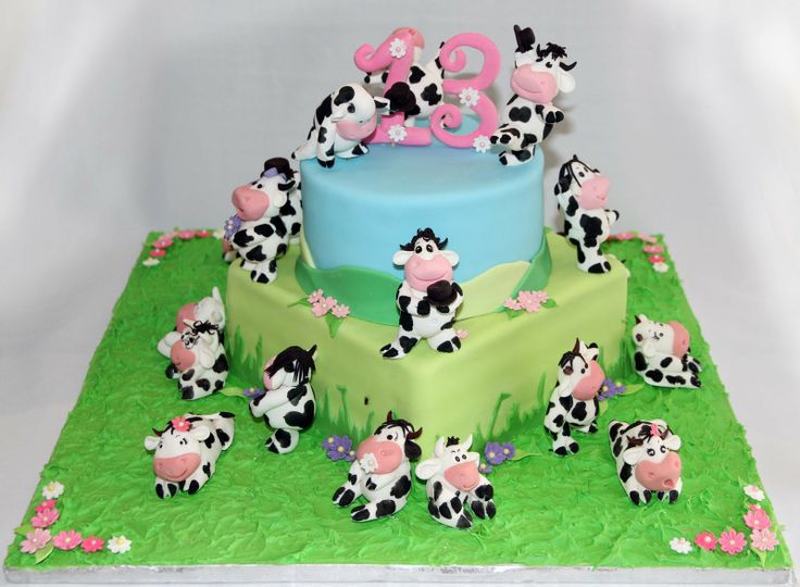 Cow Birthday Cake