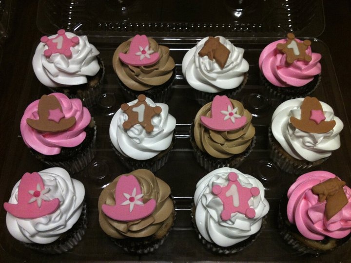 Cowgirl Fondant Cupcake Toppers