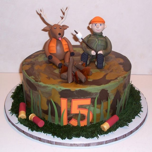 Deer Hunting Birthday Cake