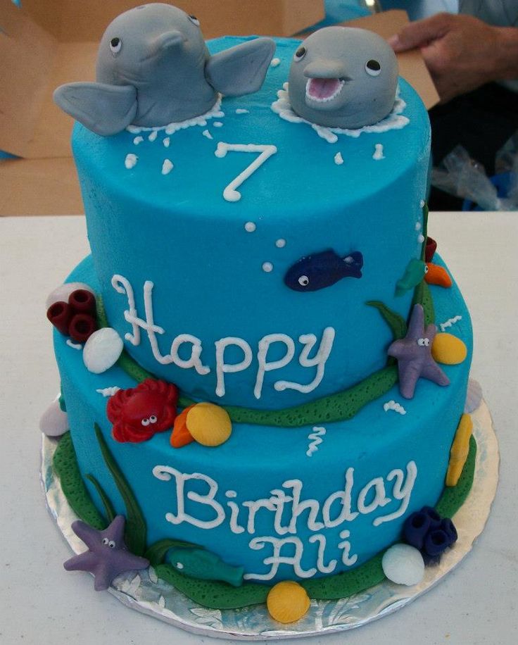 Dolphin Birthday Cake