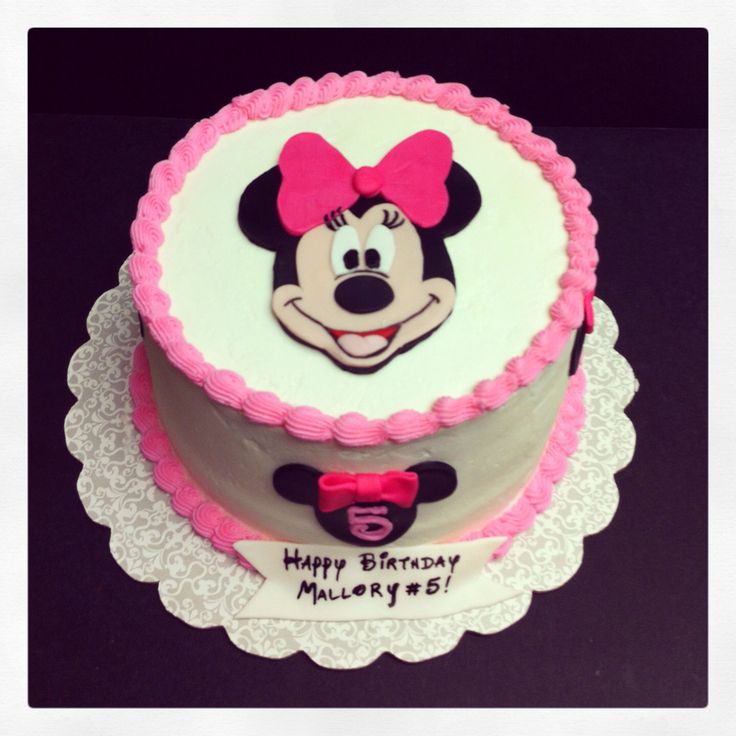 Easy Minnie Mouse Birthday Cake