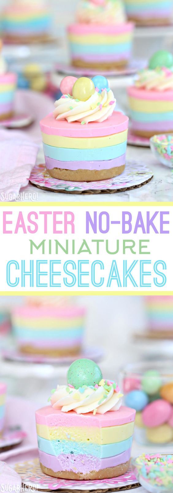 Easy No-Bake Mini Cheesecakes