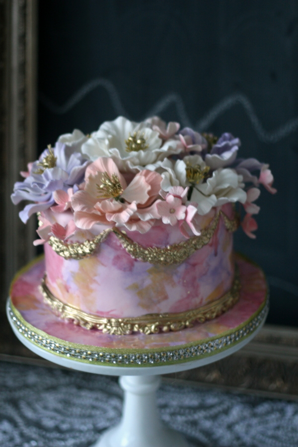 Elegant Birthday Cakes with Flowers