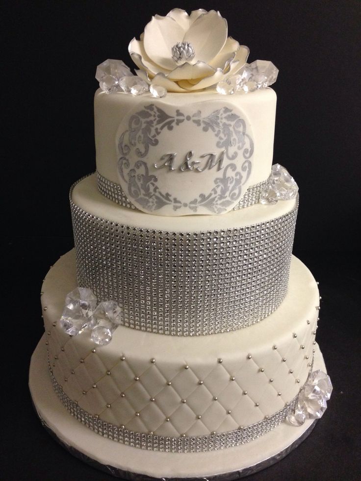 Elegant Wedding Cakes with Bling