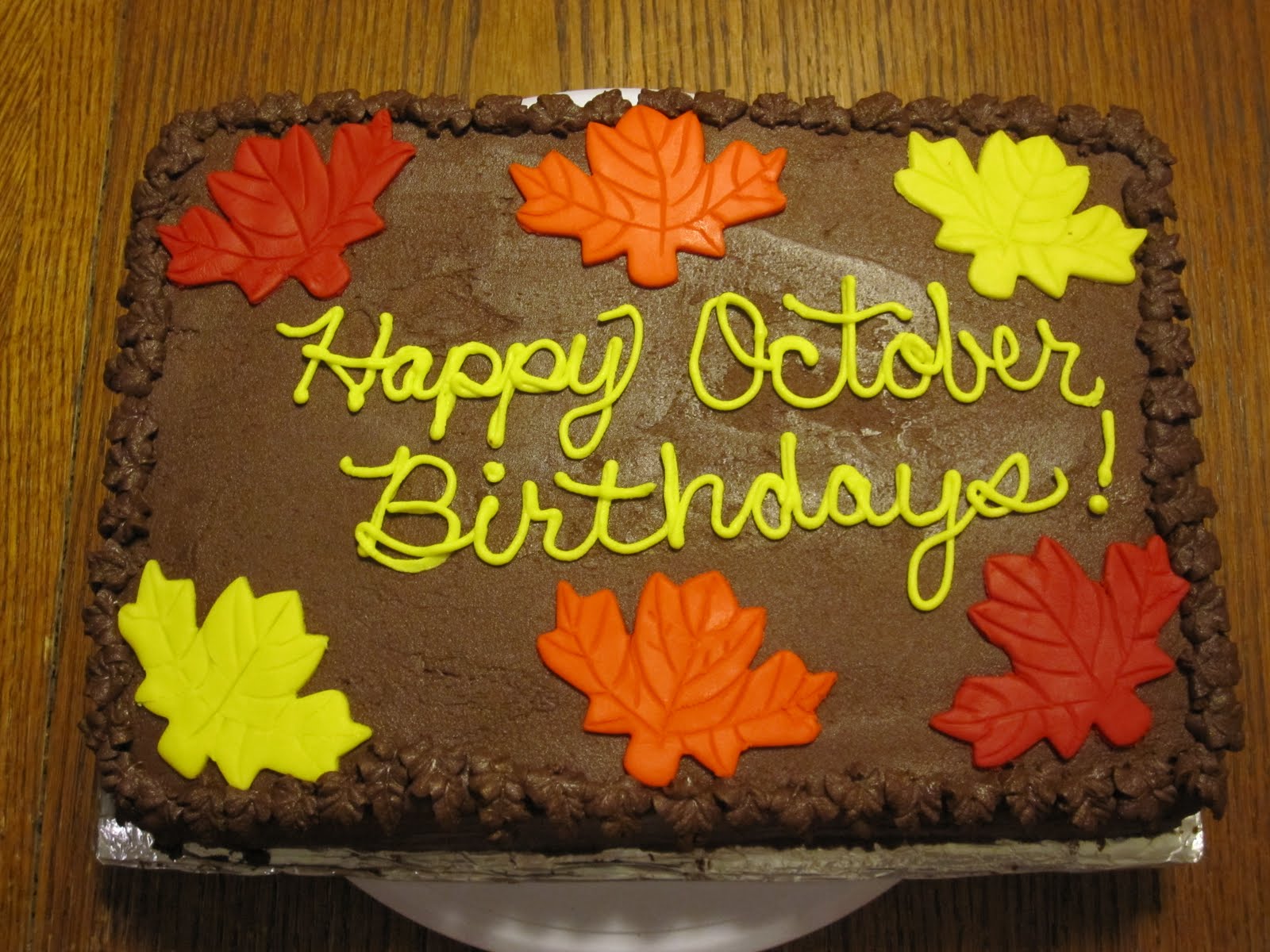 Fall Birthday Sheet Cakes