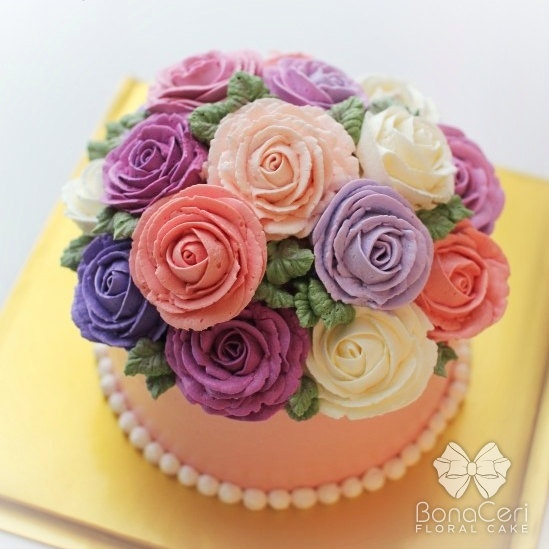 Floral Buttercream Flower Cake