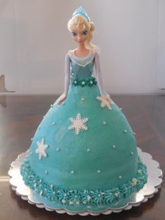 Frozen Elsa Barbie Doll Cake