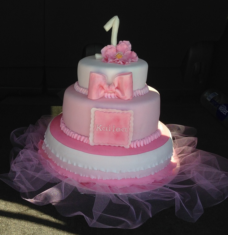 Girls 1st Birthday Cake