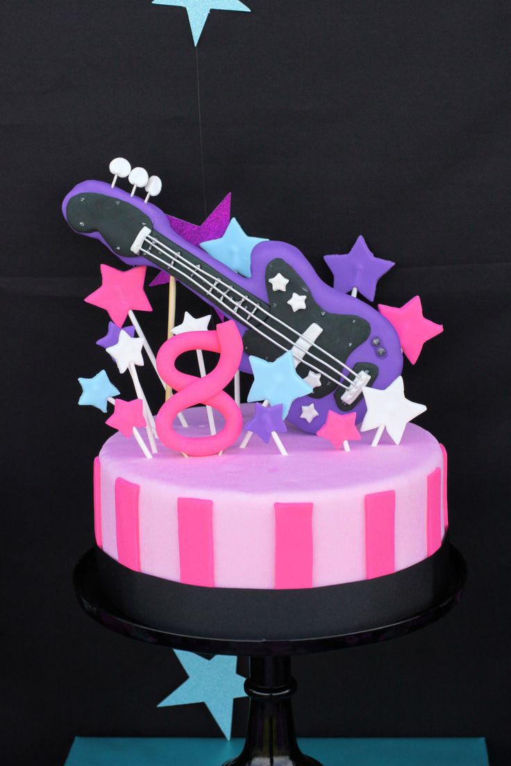 Girls Rock Star Birthday Party Cake