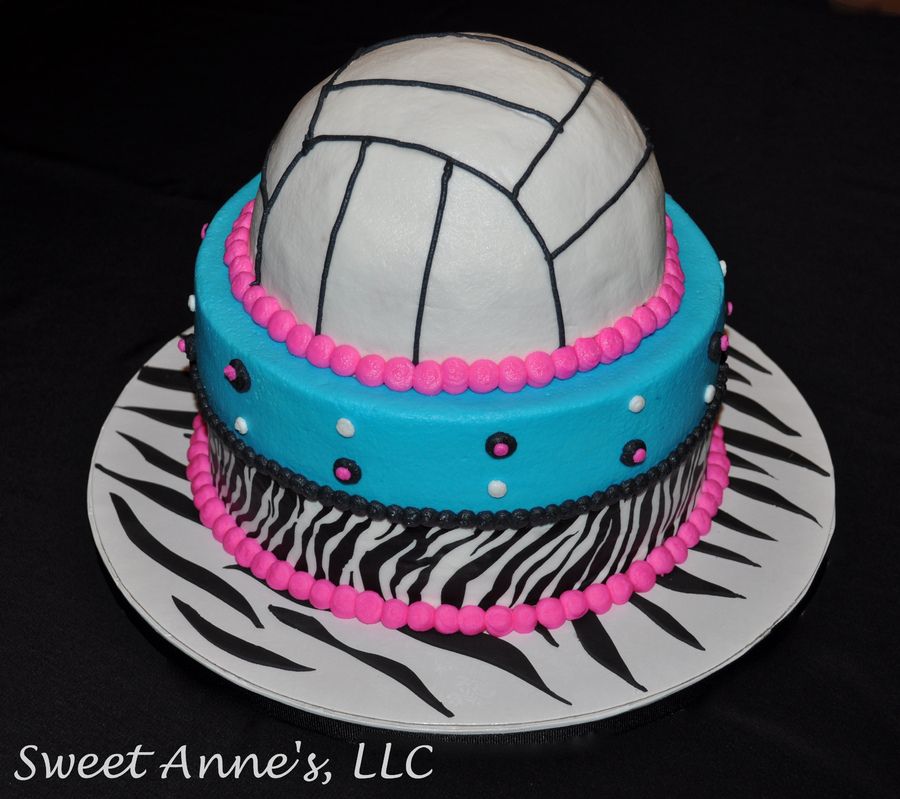 Girls Volleyball Birthday Cake