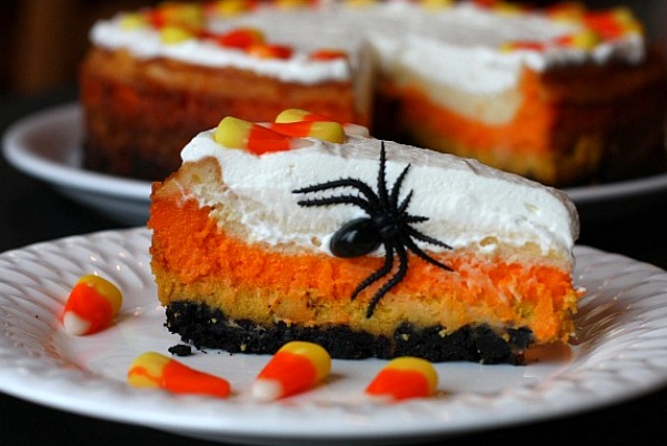 Halloween Candy Corn Cheesecake Recipe