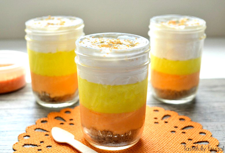 Halloween Candy Corn Cheesecake