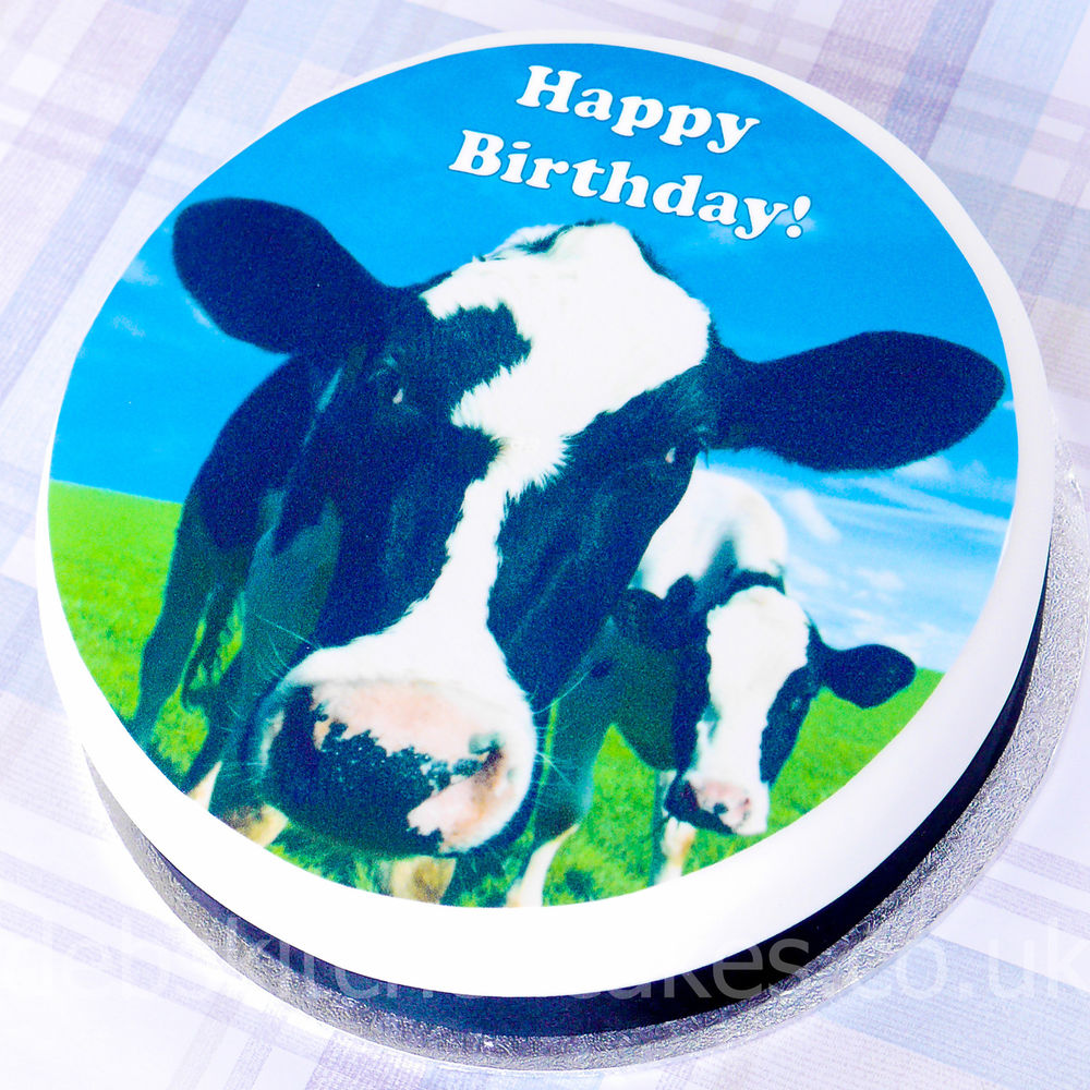 Happy Birthday Farm Cake Topper