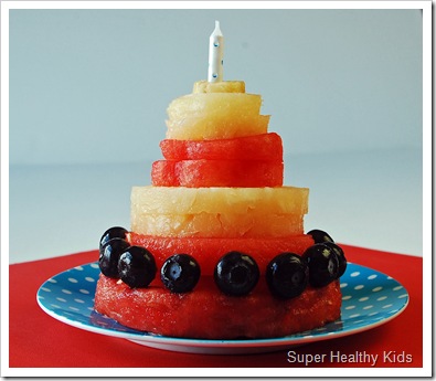 Healthy Fruit Birthday Cake