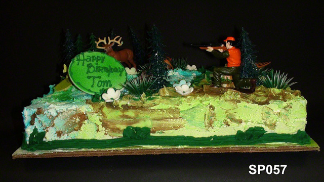 Hunting and Fishing Sheet Cake