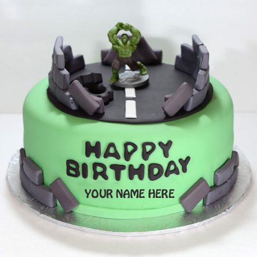 Incredible Hulk Birthday Cake