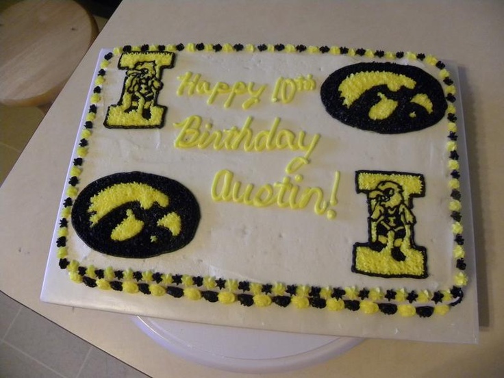 Iowa Hawkeye Birthday Cake