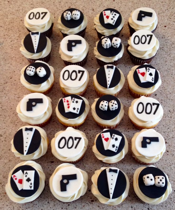 James Bond Cupcakes