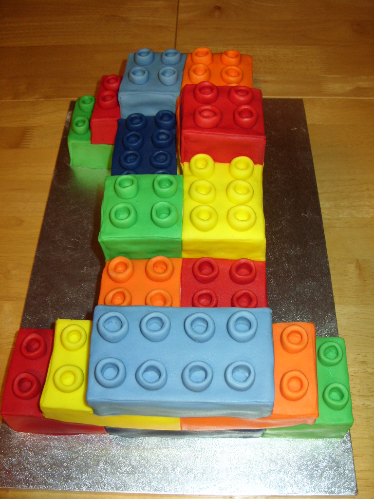 LEGO Building Blocks Birthday Cake