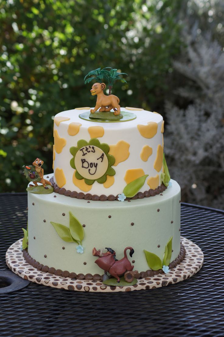 Lion King Themed Baby Shower Cake