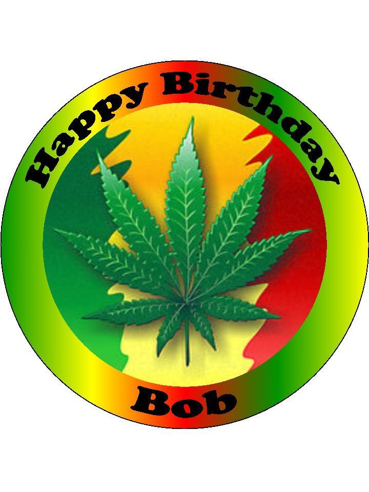 Marijuana Leaf Birthday Cake