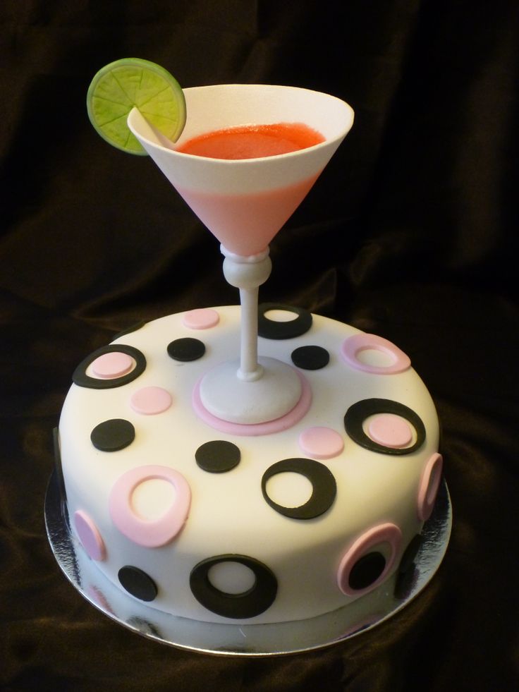 Martini Cocktail Glass Cake